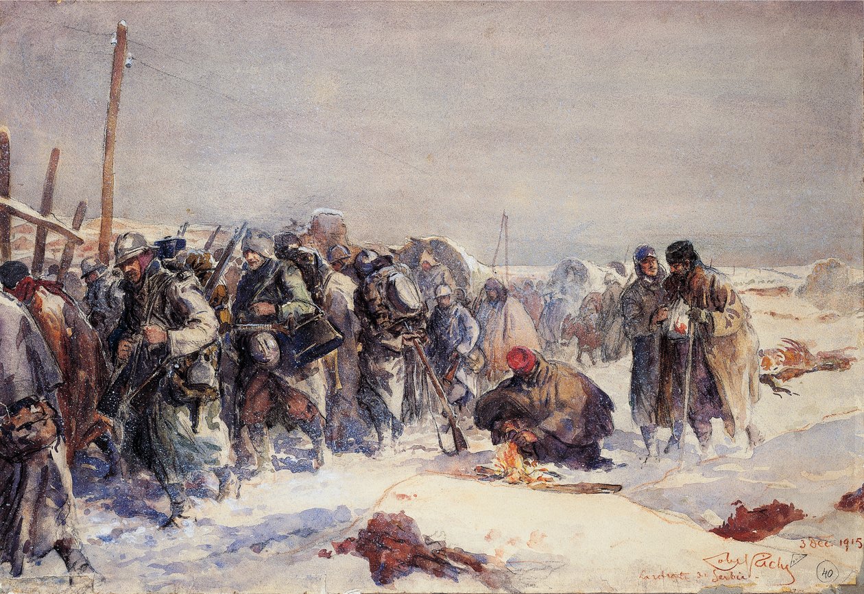 Armia austro-węgierska wycofuje się z frontu serbskiego, 3 grudnia autorstwa Almery Lobel Riche