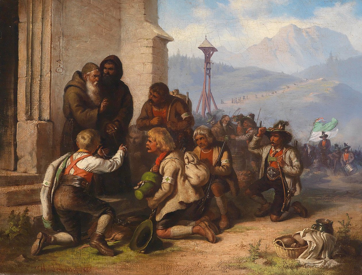 Pielgrzymi tyrolscy autorstwa Alois Schonn