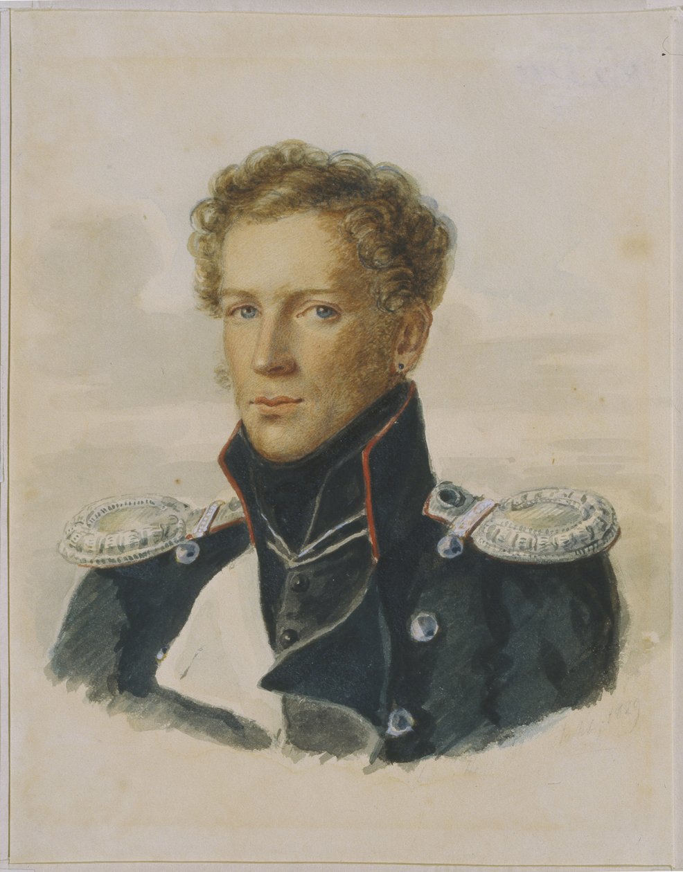 Sergey Lanskoy 1789-1832, oficer gwardii kawalerów, 1829 autorstwa Alois Gustav Rockstuhl