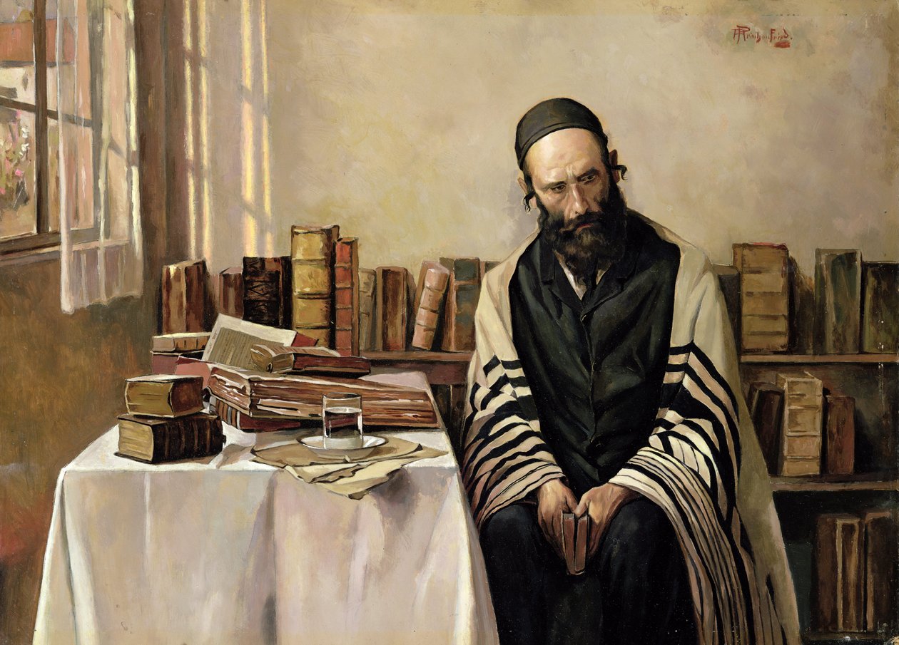 Rabin w swoim gabinecie autorstwa Alois Heinrich Priechenfried