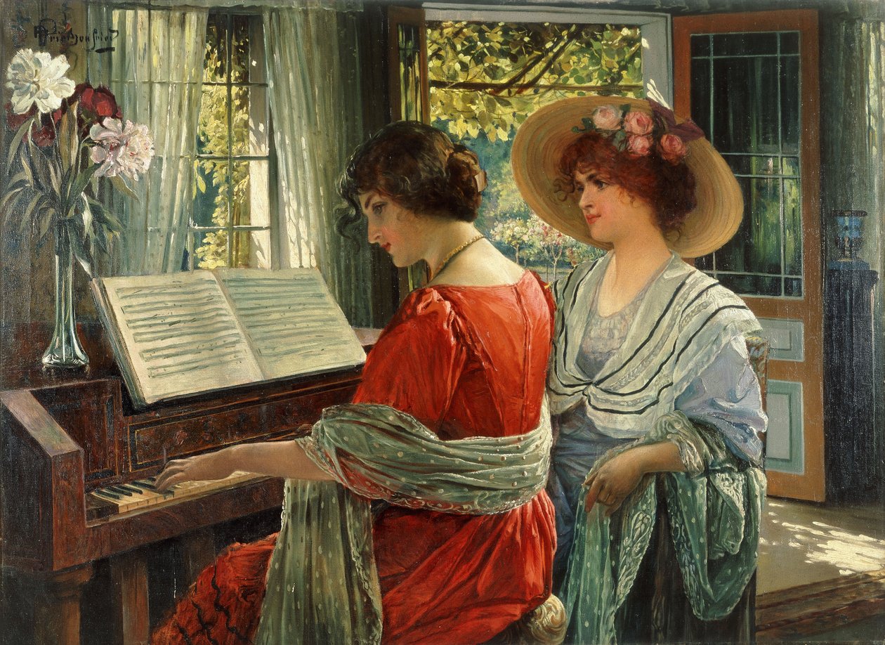 Przy fortepianie autorstwa Alois Heinrich Priechenfried