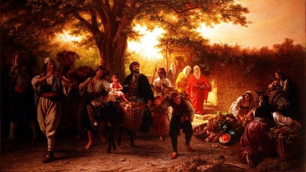 Świąteczna scena autorstwa Alois Schonn