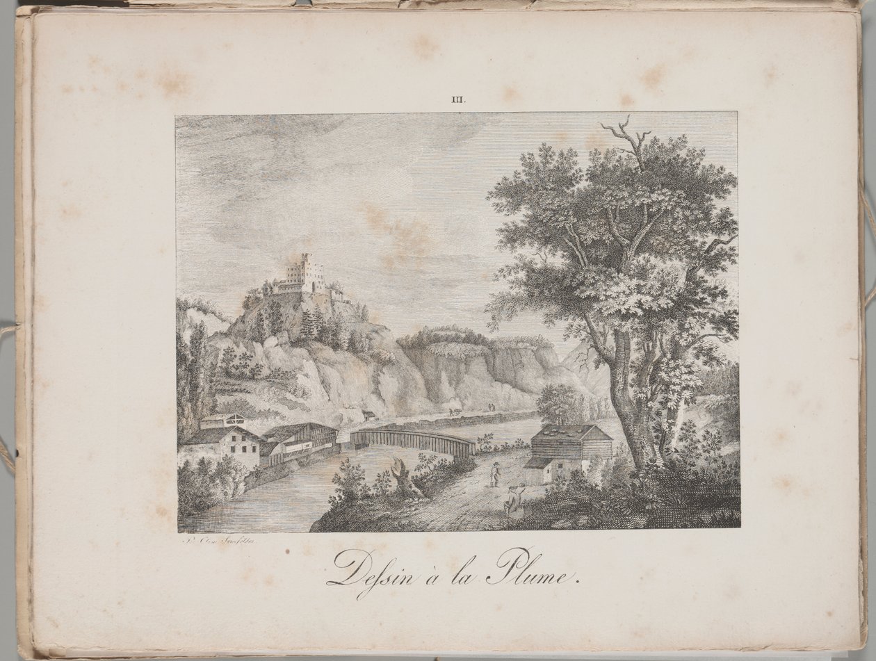 Sztuka litografii: Landeck w Tyrolu, ilustracja III autorstwa Alois Senefelder