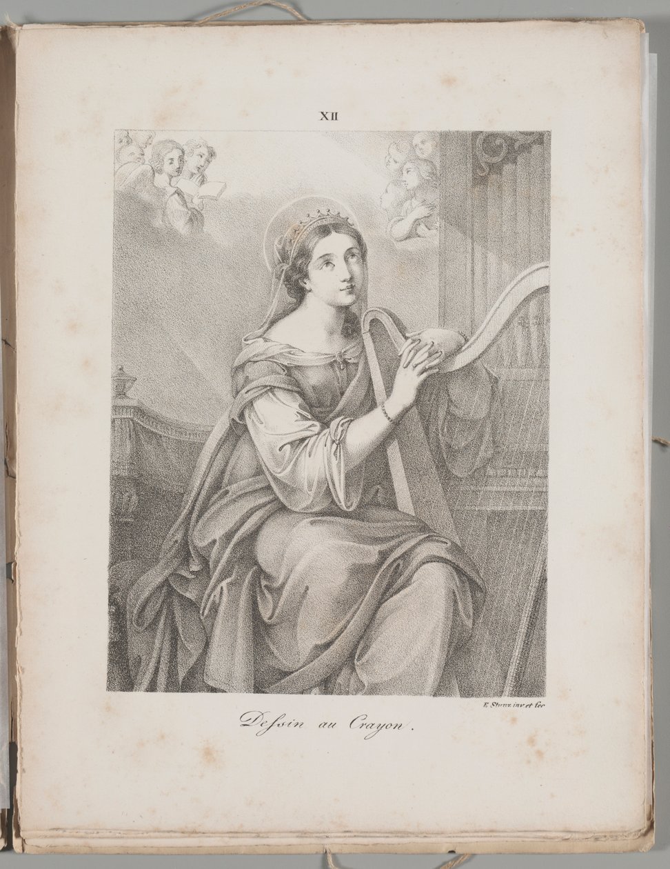 Sztuka litografii: Św. Cecylia, ilustracja XII autorstwa Alois Senefelder