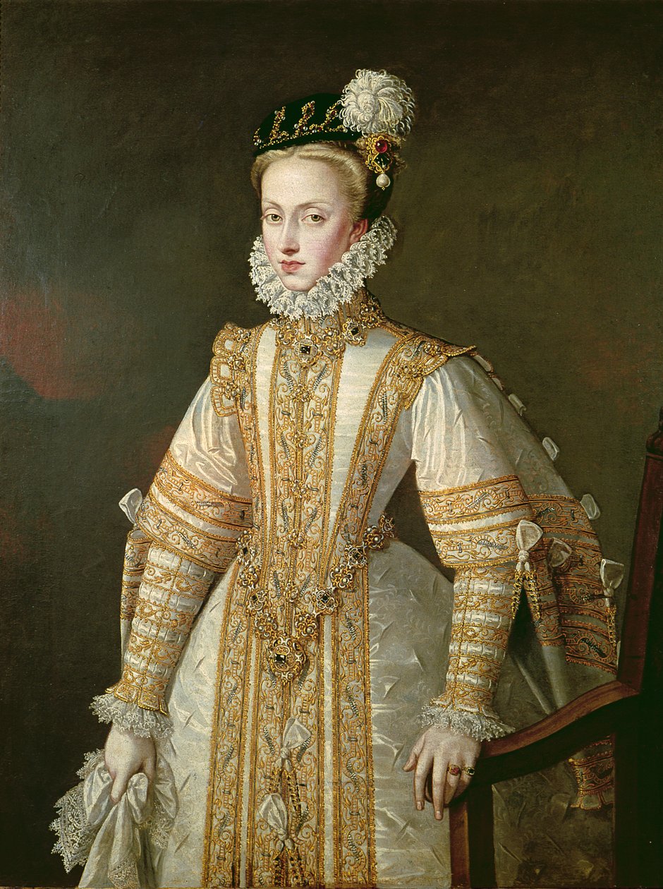 Anna Austriacka (1549-80) Królowa Hiszpanii, ok.1571 autorstwa Alonso Sánchez Coello