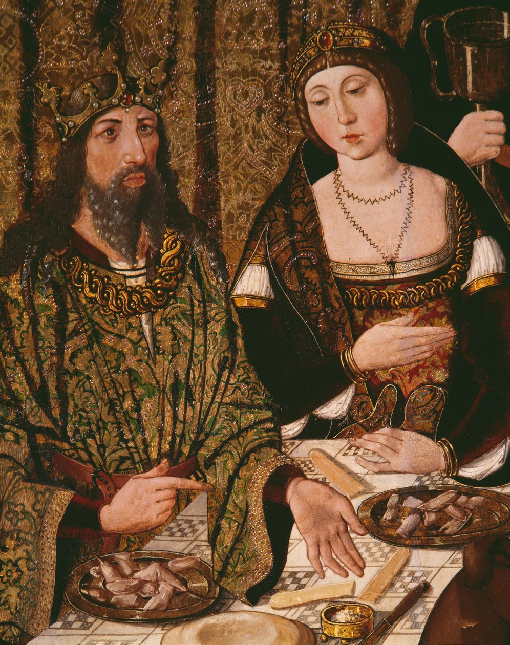 Życie św. Tomasza w Indiach, uczta weselna syna króla Andropolis (szczegóły) (zob. też 346169, 346171) autorstwa Alonso de Sedano