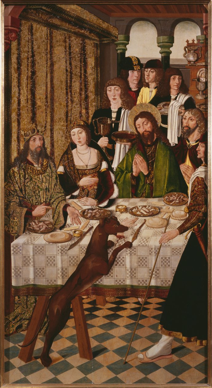 Życie św. Tomasza w Indiach, uczta weselna syna króla Andropolis (zob. też 346170, 346171) autorstwa Alonso de Sedano