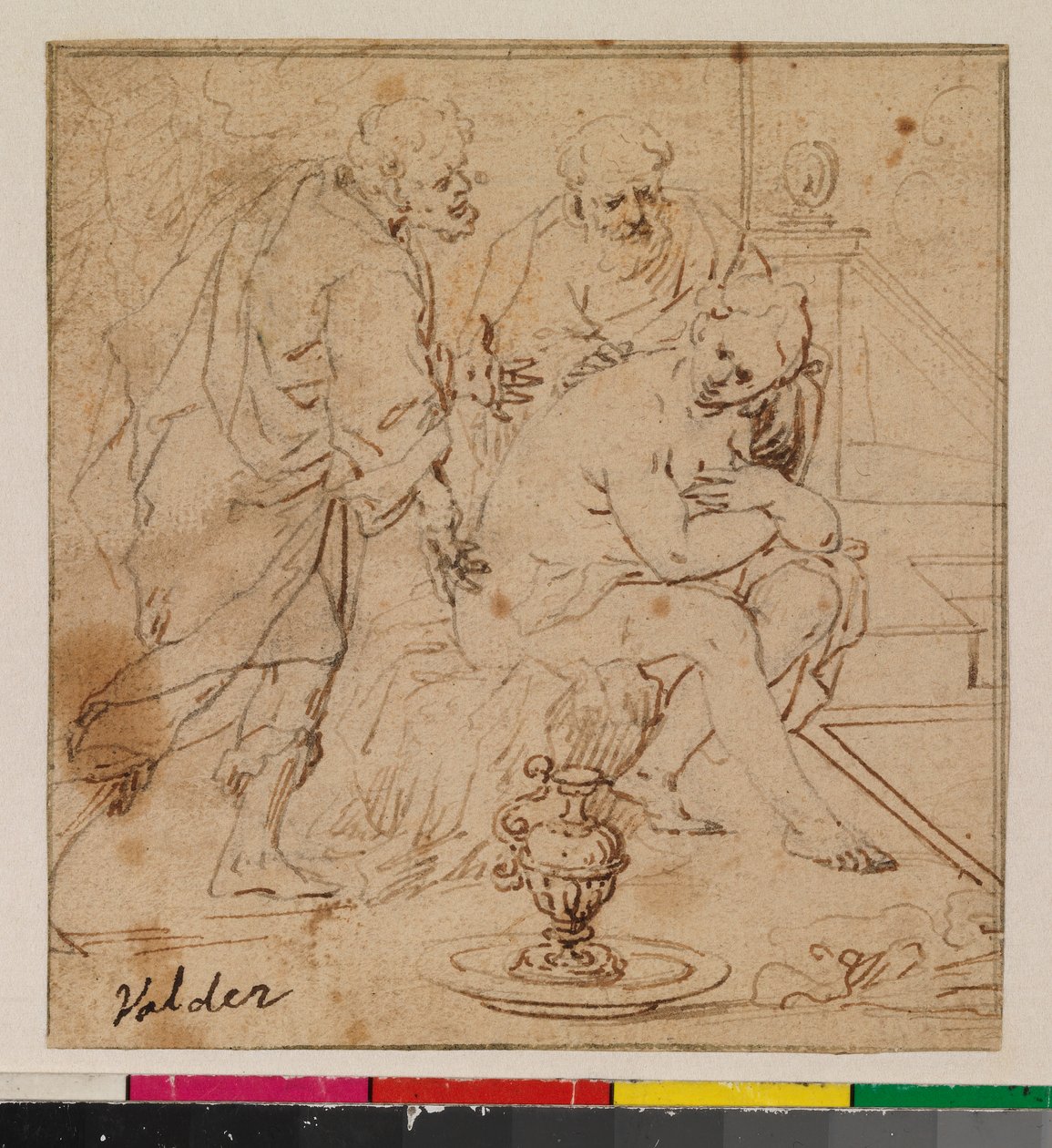 Susannah i starsi (recto) autorstwa Alonso (follower of) Cano