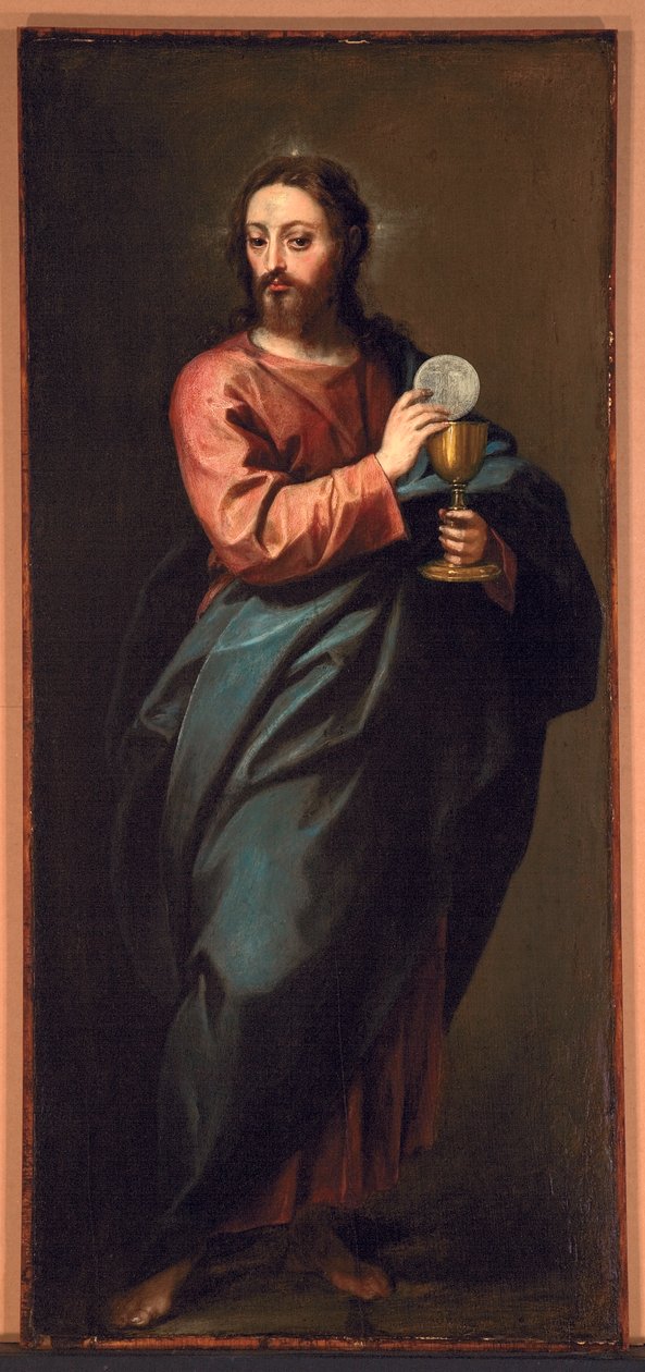 Chrystus błogosławi hostię, ok. 1635 autorstwa Alonso Cano
