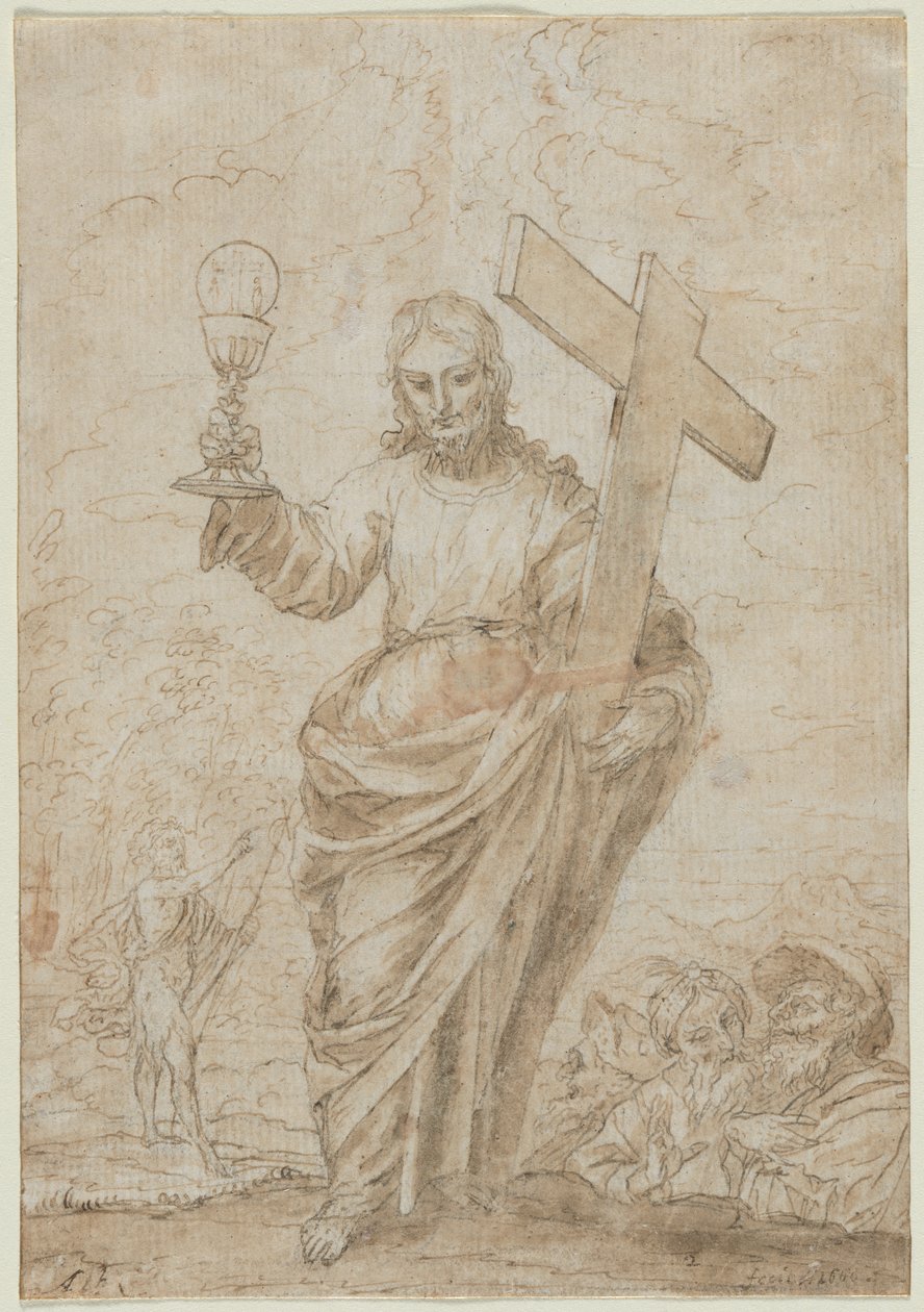 Chrystus trzymający kielich i krzyż, 1666. autorstwa Alonso Cano