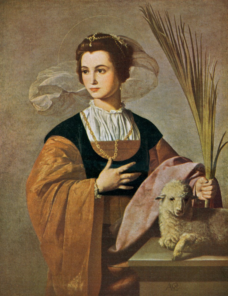 Niemiecki: Saint Agnes Saint Agnes autorstwa Alonso Cano
