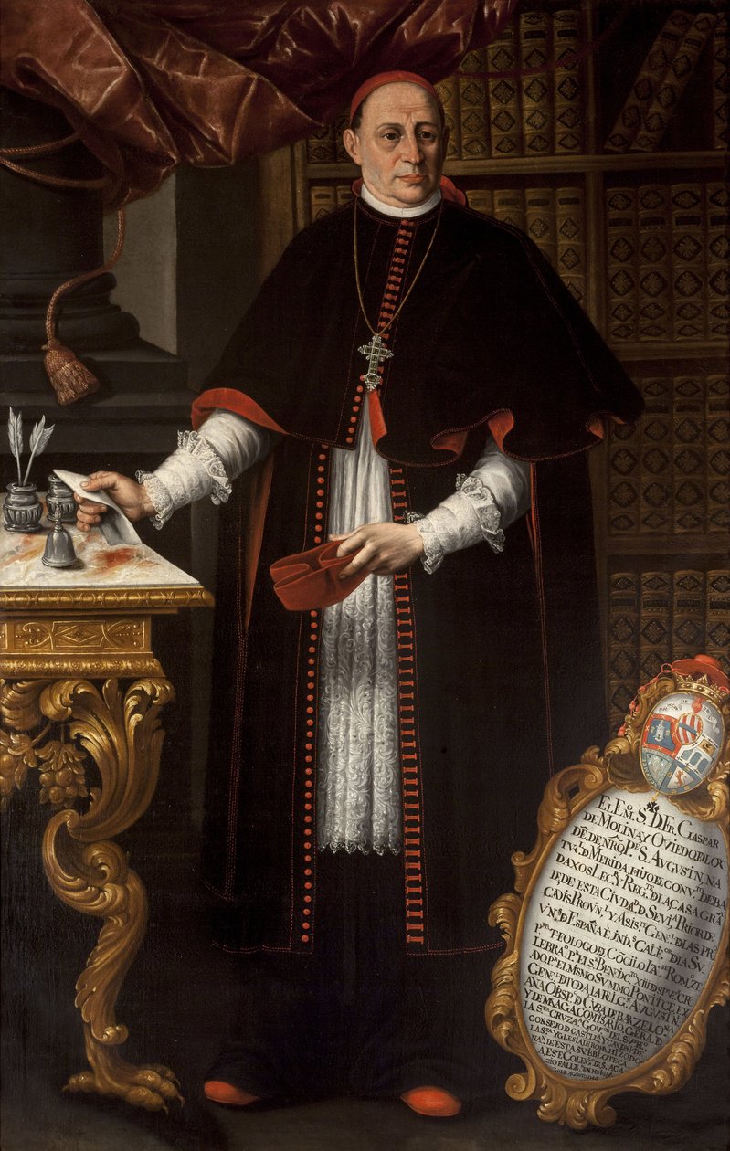 Barok : Portret kardynała Gaspara de Molina y Oviedo (1679-1744) autorstwa Tovara, Alonso Miguel de (1678-1758), I tercja XVIII w. Olej na płótnie autorstwa Alonso Miguel de Tovar