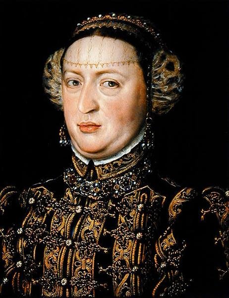 Katarzyna Austriacka, Królowa Portugalii (1507-78) (olej na desce dębowej) autorstwa Alonso Sánchez Coello