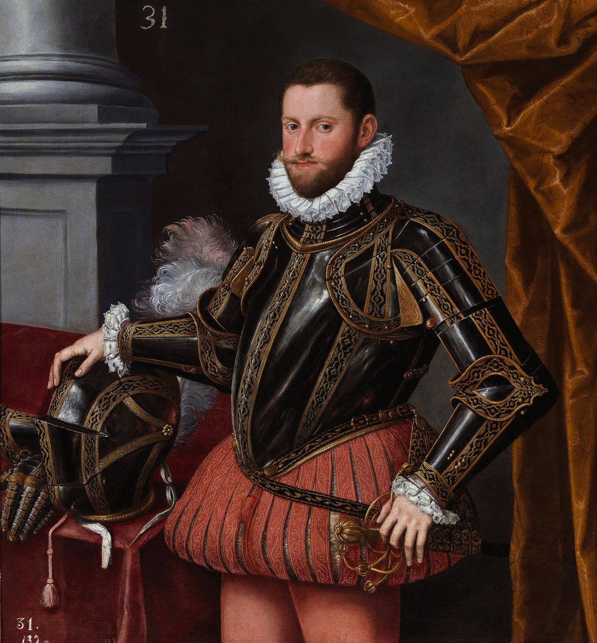 Ernest Austriacki, Arcyksiążę Świętego Cesarstwa - portret Arcyksięcia Ernesta Austriackiego (1553-1595) autorstwa Sancheza Coello, Alonso, School of, ok. 1930 1580 - Olej na płótnie autorstwa Alonso Sánchez Coello