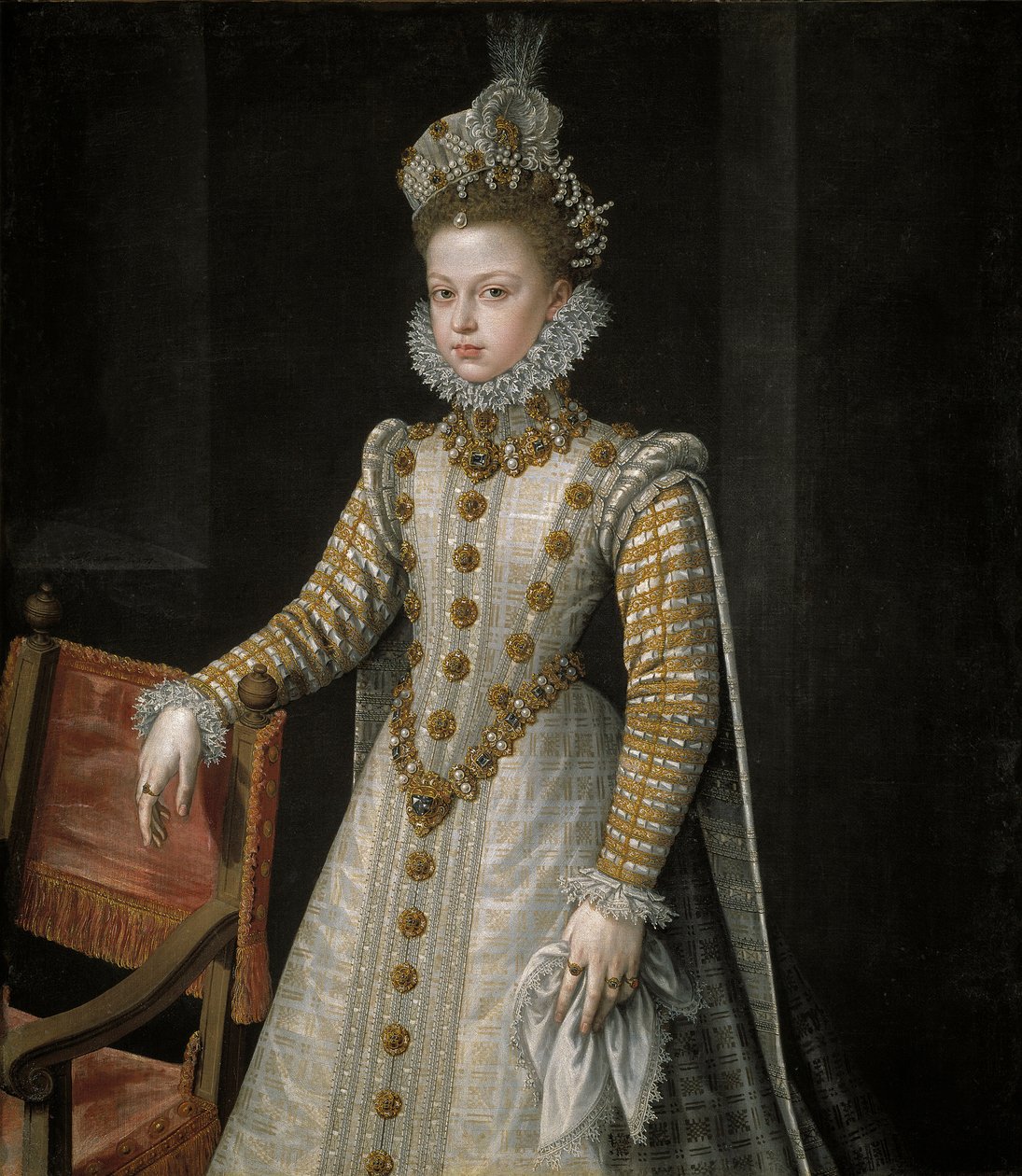 Isabella Claire Eugenie z Austrii - Infantka Isabel Clara Eugenia (1566-1633) autorstwa Sanchez Coello, Alonso (1531-1588) autorstwa Alonso Sánchez Coello