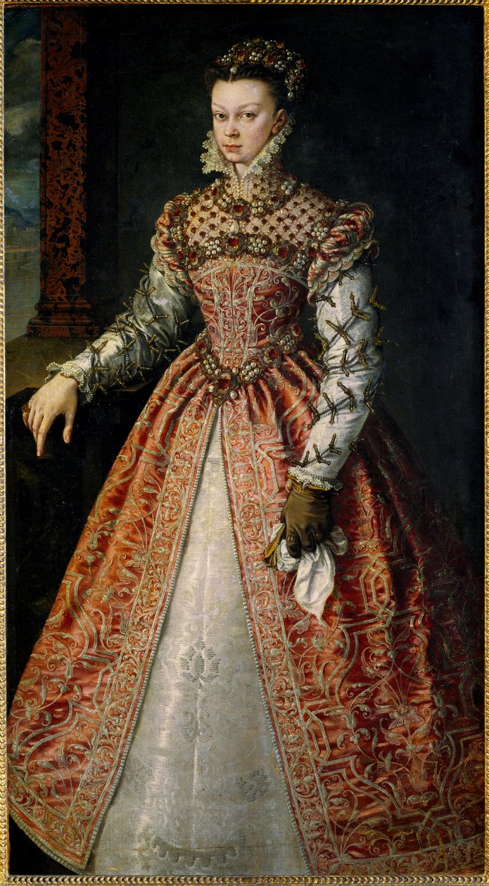 Portret Elisabeth z Francji (lub Isabelle of Valois) autorstwa Alonso Sánchez Coello