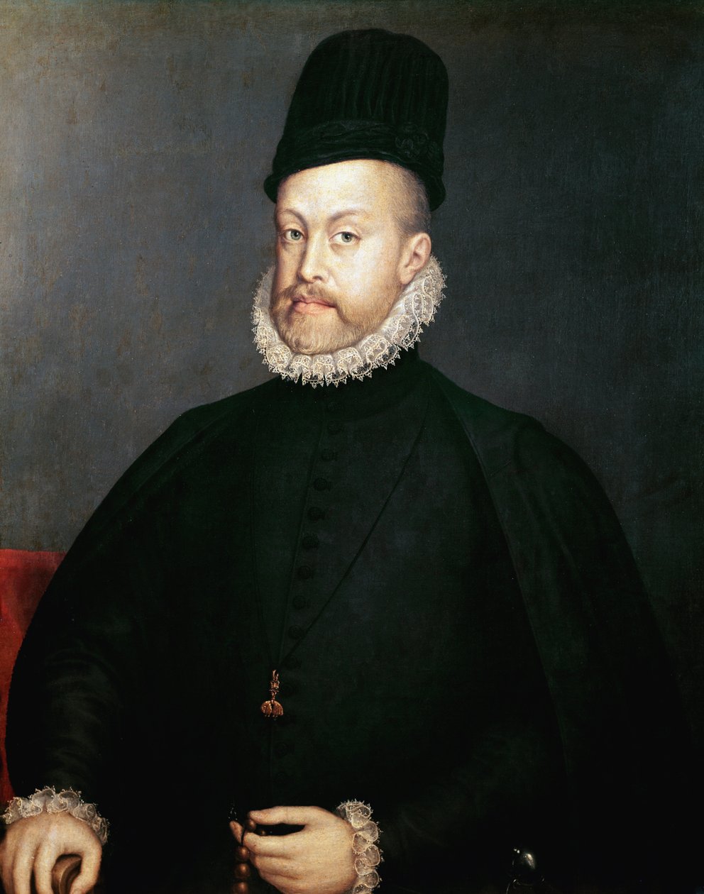 Portret Filipa II, króla Hiszpanii (obraz, ok.1580) autorstwa Alonso Sánchez Coello