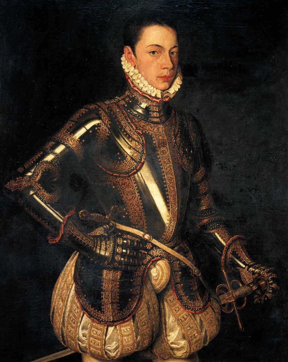 Portret Alessandro Farnese (olej na płótnie) autorstwa Alonso Sánchez Coello