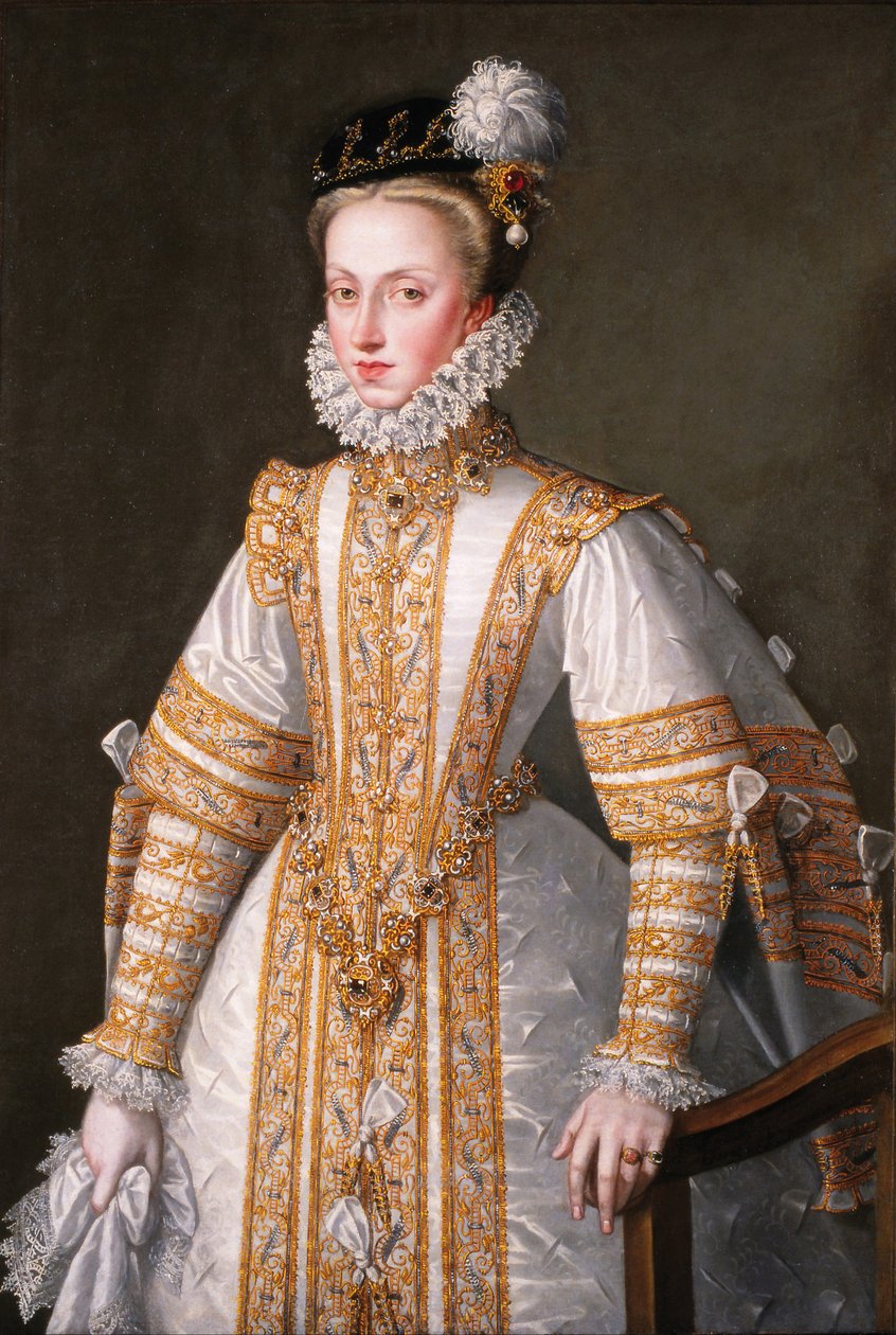 Portret Anny Austriackiej 15491580, królowej Hiszpanii, 1571 autorstwa Alonso Sánchez Coello