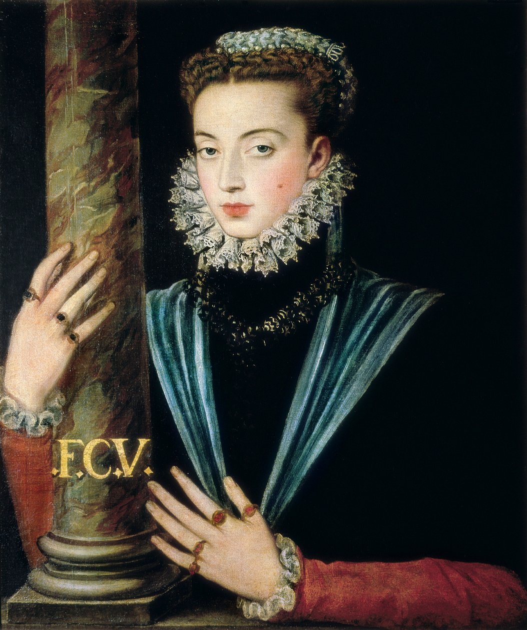 Portret Joanny Hiszpańskiej (Juana de Austria autorstwa Alonso Sánchez Coello