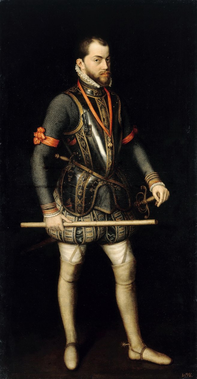 Portret Filipa II 1527-1598, króla Hiszpanii i Portugalii autorstwa Alonso Sánchez Coello