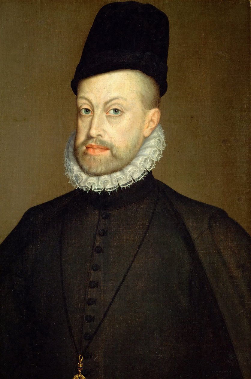 Portret Filipa II 1527-1598, króla Hiszpanii i Portugalii, 1568 autorstwa Alonso Sánchez Coello