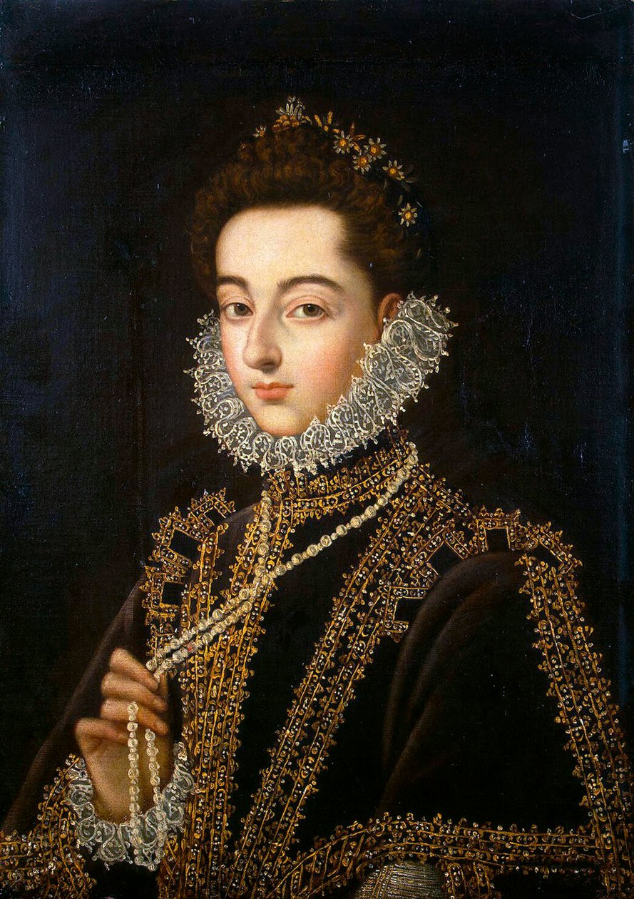Portret infantki Katarzyny Michelle z Hiszpanii, 1567-1597, 1582-1585. autorstwa Alonso Sánchez Coello