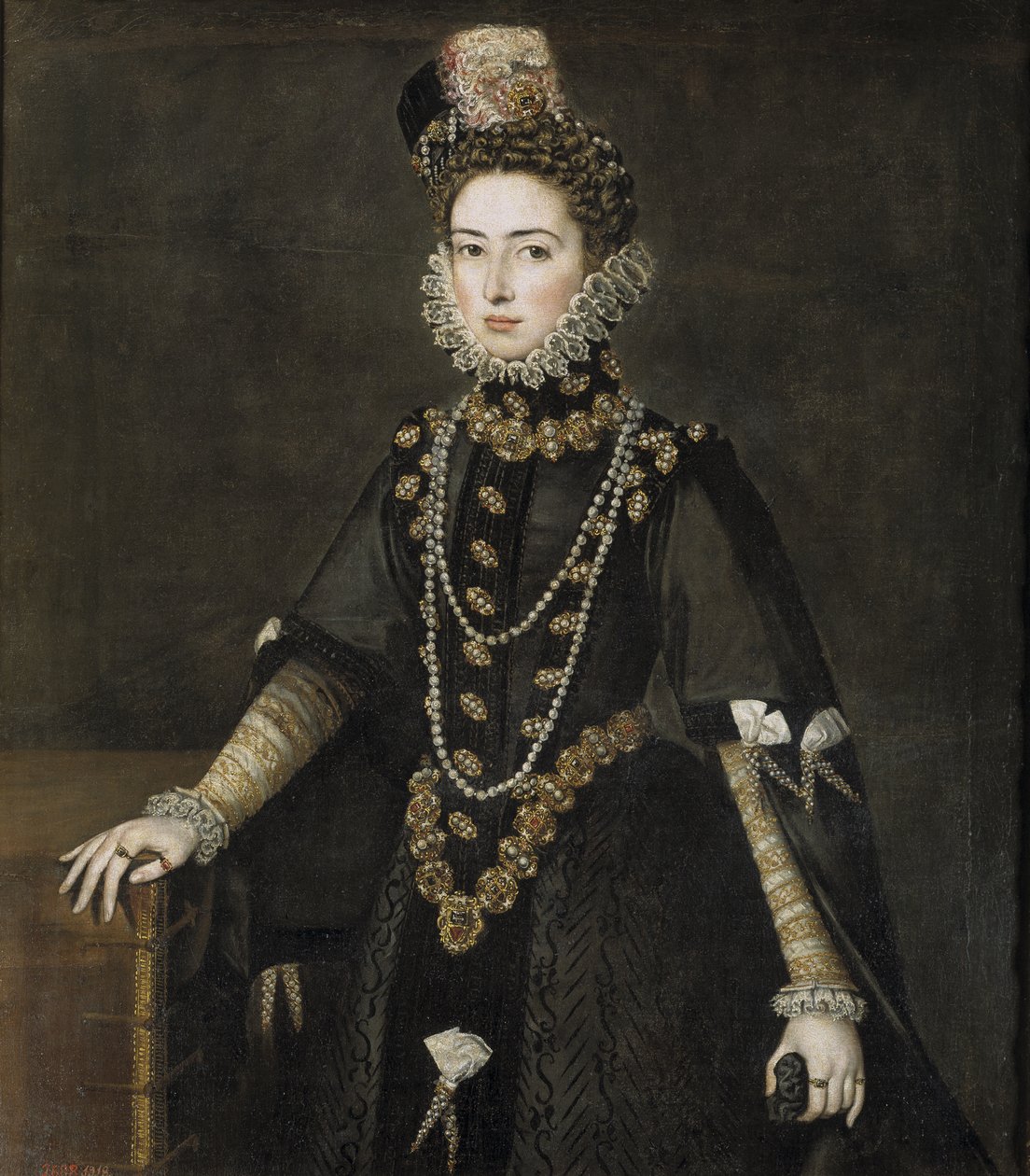 Portret infantki Katarzyny Michelle z Hiszpanii 1567-1597, 1584-1585 autorstwa Alonso Sánchez Coello