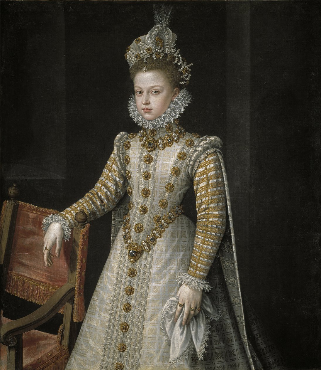 Infantka Isabella Clara Eugenia 1566-1633, 1579 autorstwa Alonso Sánchez Coello