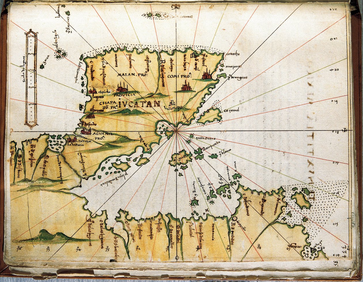 Mapa Ameryki Środkowej i Peru (mapa) autorstwa Alonso de Santa Cruz