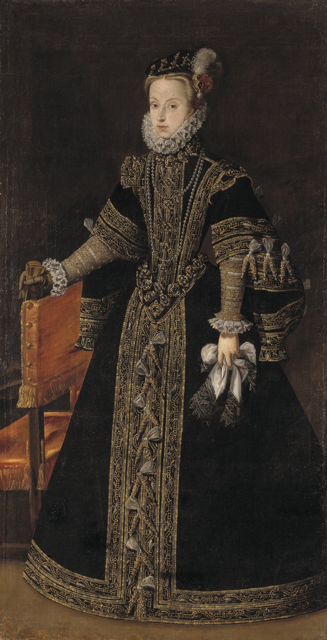 Anna Austriacka, królowa Hiszpanii, ok. 1570 autorstwa Alonso studio of Sanchez Coello