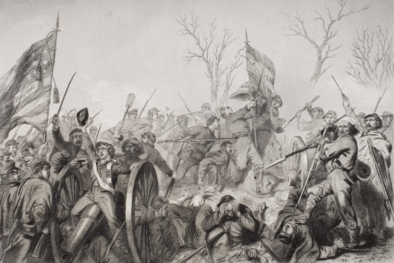 Zdobycie flagi konfederatów w bitwie pod Murfreesboro w 1862 r. autorstwa Alonzo Chappel