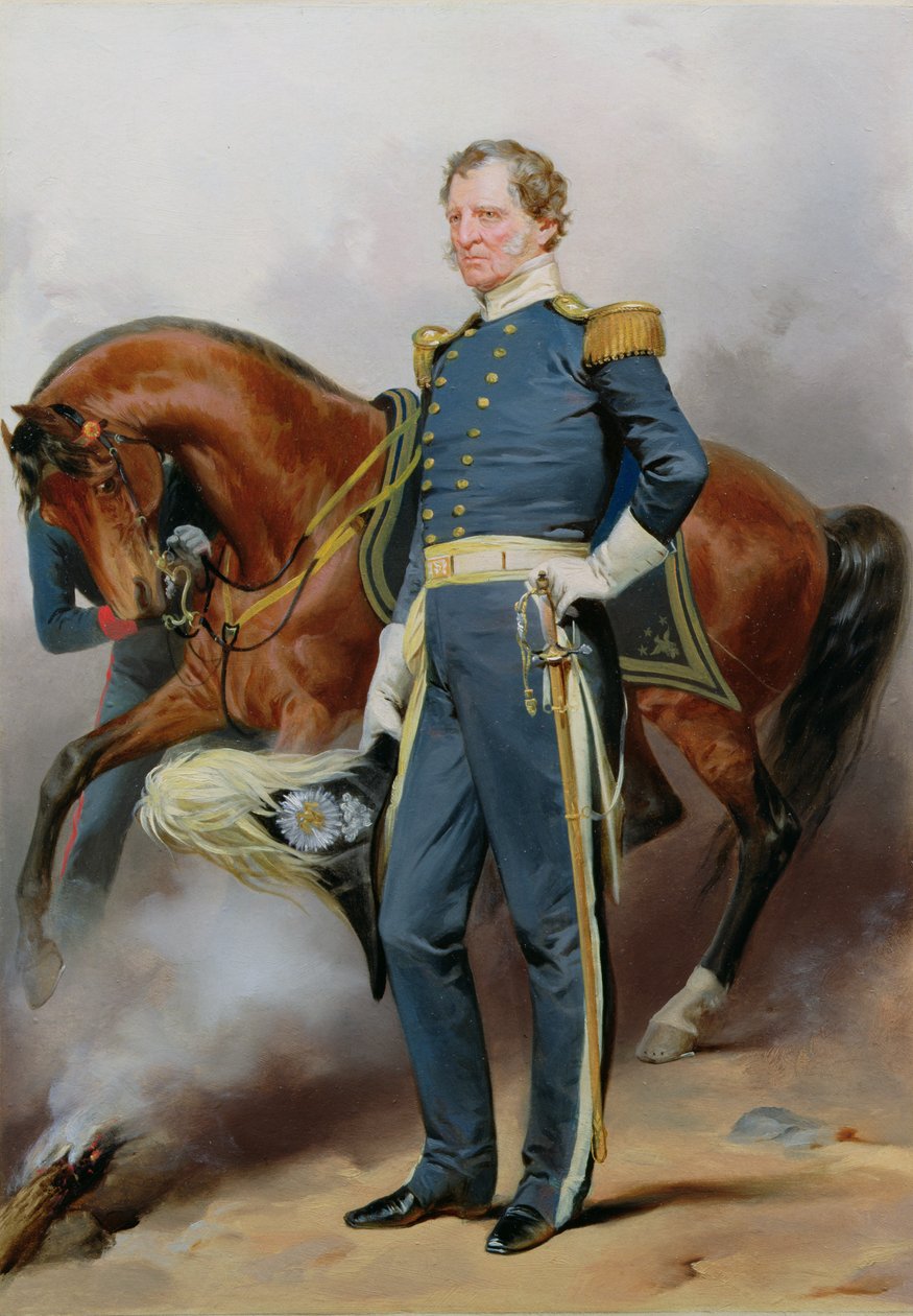 Winfield Scott (1786-1866), ok. 1850 (olej na płycie pilśniowej) autorstwa Alonzo Chappel