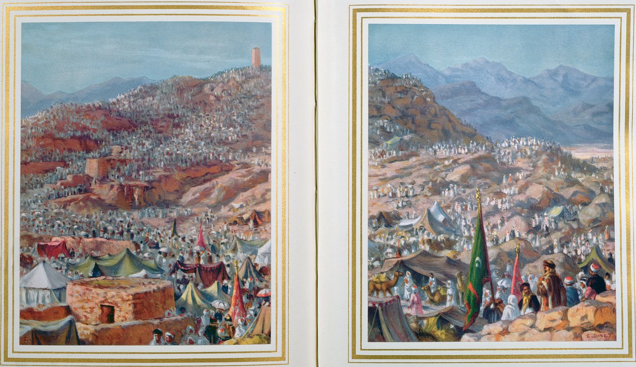 Pielgrzymi na Górze Arafa 9 dnia Dhul-Hijjah, 1918 autorstwa Alphonse Etienne Dinet