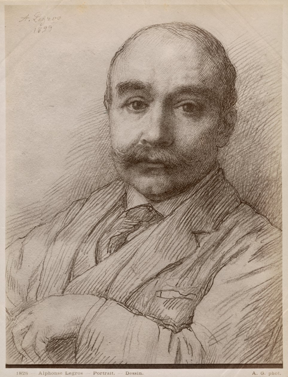 M. Adams, 1899 (czarny ołów na papierze) autorstwa Alphonse Legros
