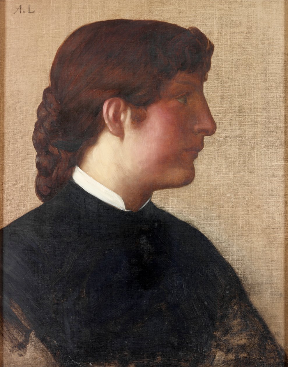 Portret damy, ok.1879 autorstwa Alphonse Legros