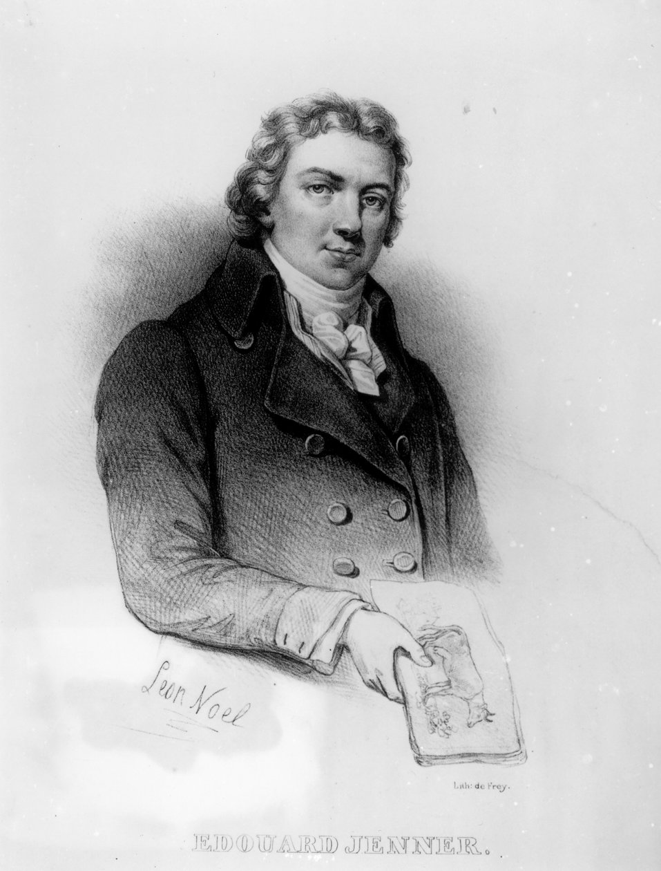 Portret Edwarda Jennera (1749-1823), litografia autorstwa de Frey autorstwa Alphonse Leon Noel