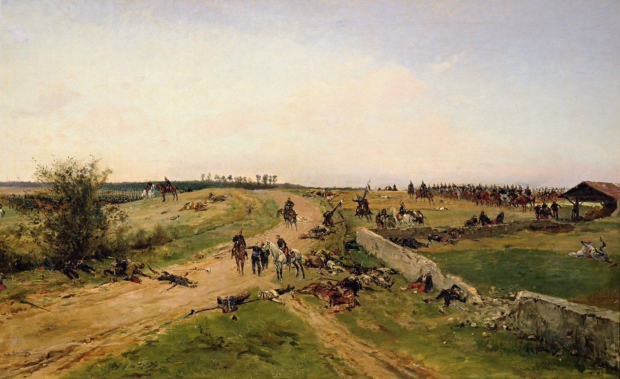 Scena z wojny francusko-pruskiej autorstwa Alphonse Marie de Neuville