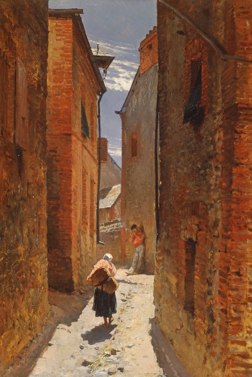 Ulica na Starym Mieście, 1873 r. autorstwa Alphonse Marie de Neuville
