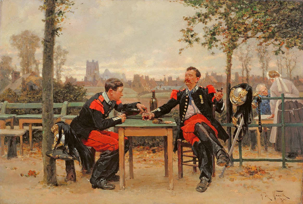 Uczta Komandorska, 1875 autorstwa Alphonse Marie de Neuville
