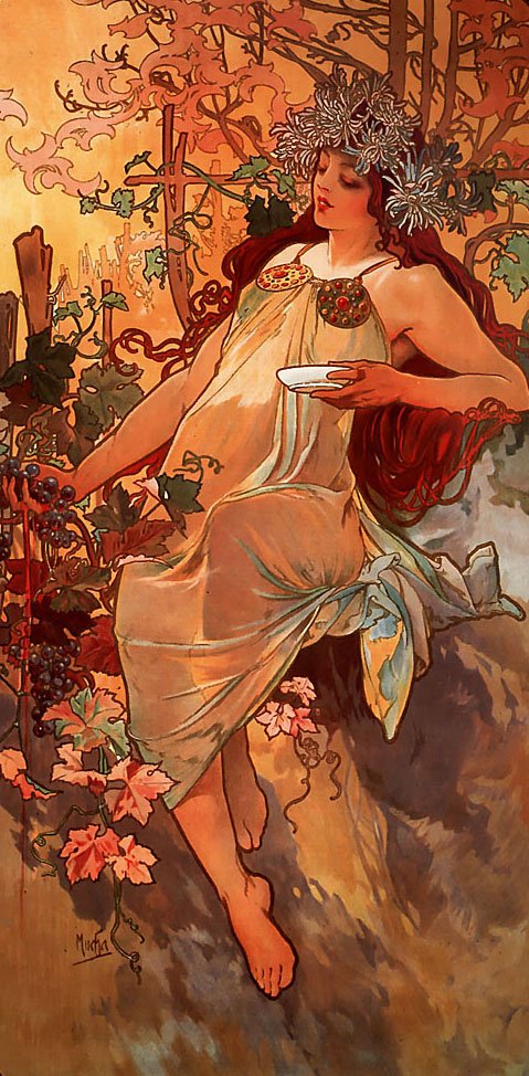 Jesień autorstwa Alphonse Mucha