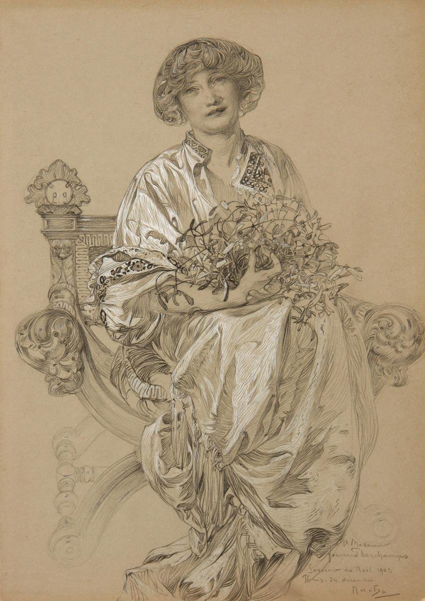 Portret Madame Deschamps autorstwa Alphonse Mucha