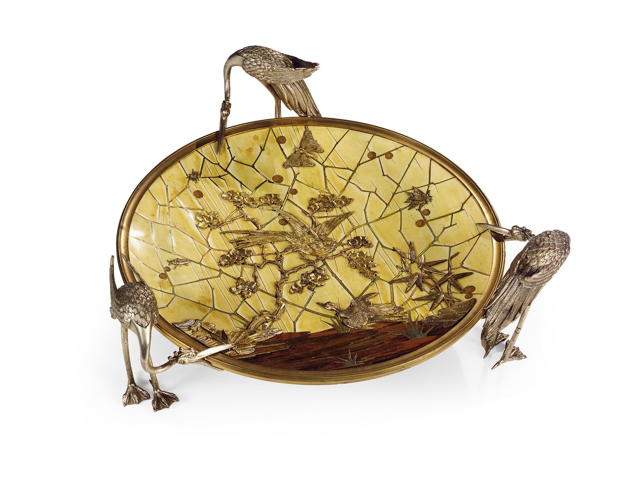 Filiżanka (Tazza), intarsja Ferdinanda Duvinage, druga połowa XIX wieku (brąz posrebrzany i złocony, kość słoniowa i drewno) (patrz także 476612) autorstwa Alphonse Gustave Giroux