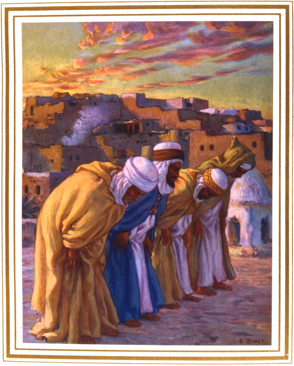 El Rekaa lub Inklinacja Modlitwa Inklinacji, 1918 autorstwa Alphonse Etienne Dinet