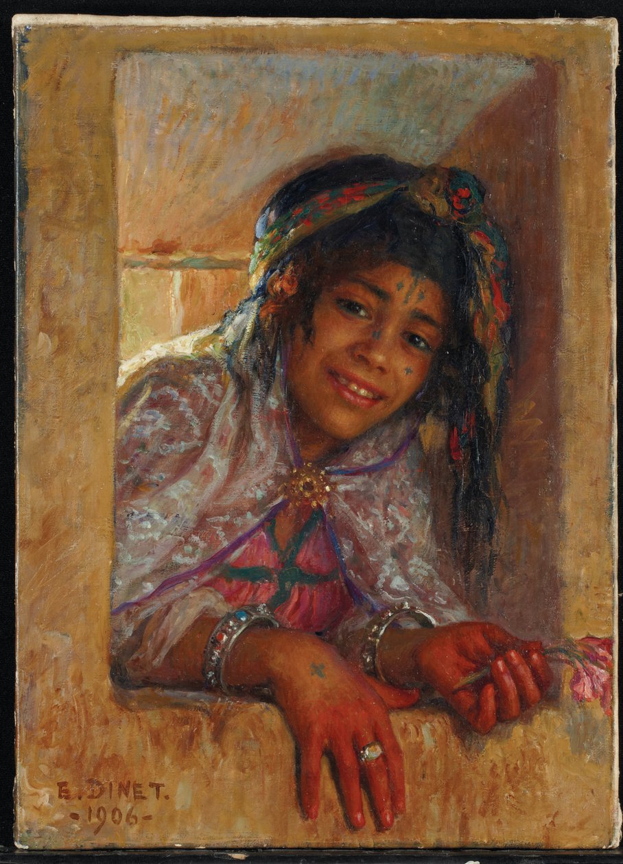 Dziewczyna przy oknie autorstwa Alphonse Etienne Dinet