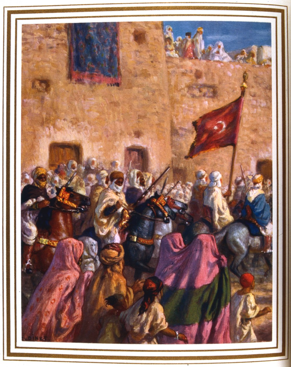 Wyjazd na dżihad lub świętą wojnę, 1918 autorstwa Alphonse Etienne Dinet