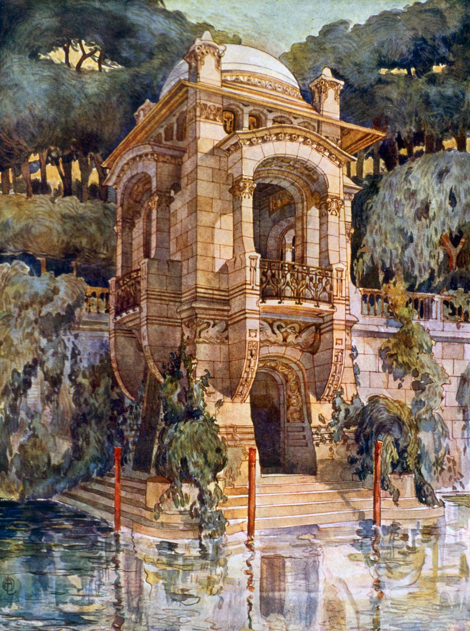 Fancy Garden (kolorowa litografia) autorstwa Alphonse Laverriere