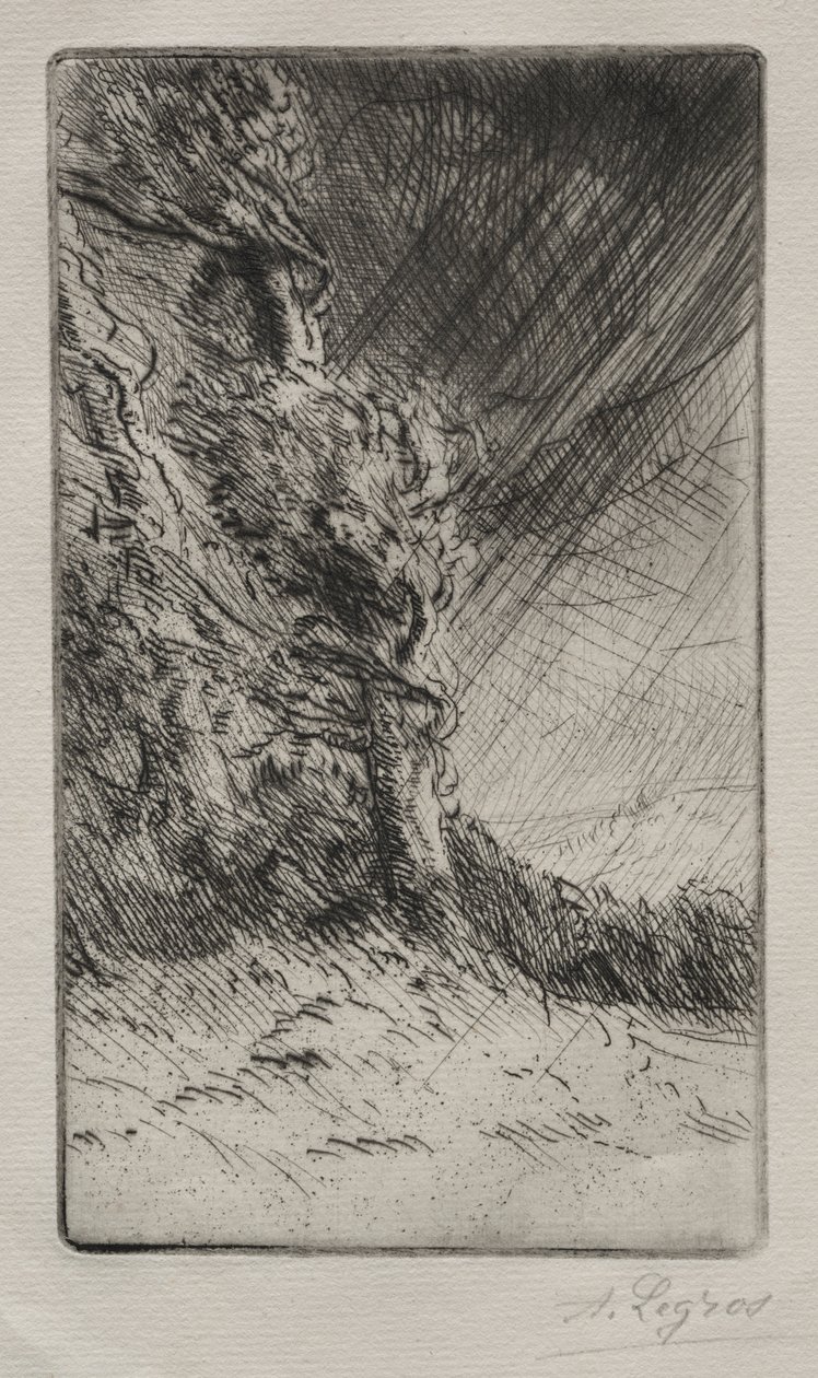 Podmuch wiatru. autorstwa Alphonse Legros