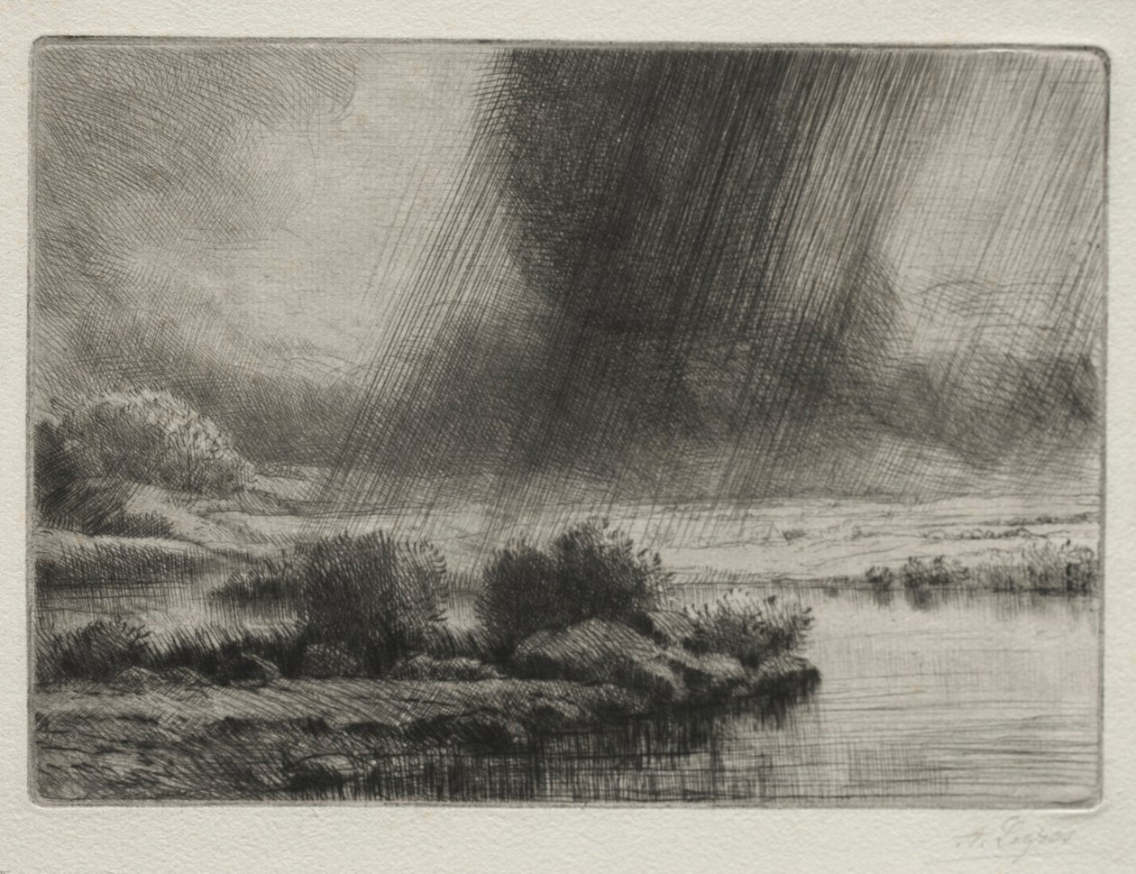 Sztorm. autorstwa Alphonse Legros