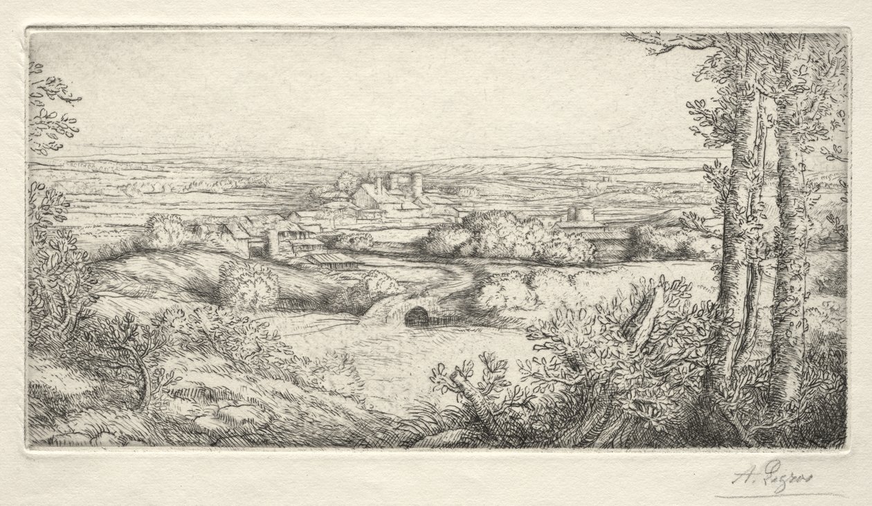Dolina w Burgundii autorstwa Alphonse Legros
